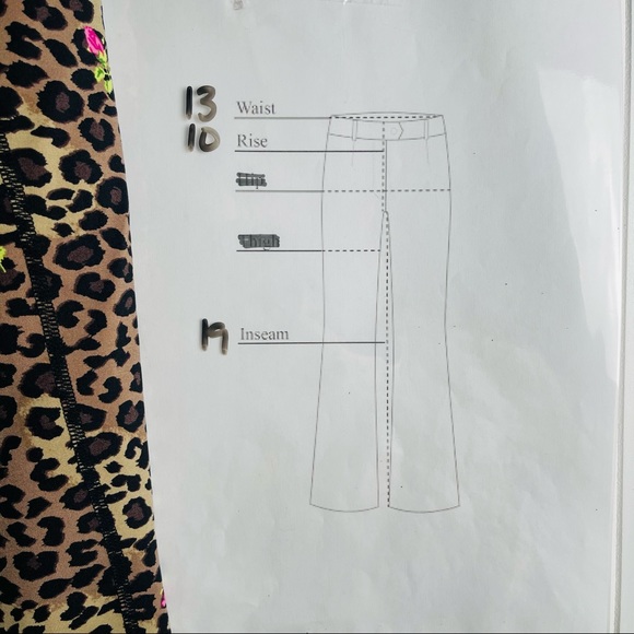 Betsey Johnson cheetah and roses compression leggings athletic yoga woman's S - Picture 5 of 9